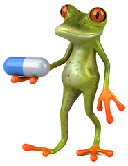 Naklejka premium Fun frog - 3D Illustration