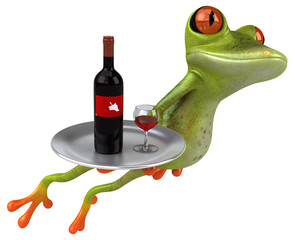 Fun frog - 3D Illustration