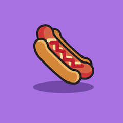 hot dog icon for food design