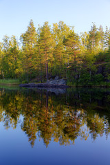 Fototapeta na wymiar landscape with reflections