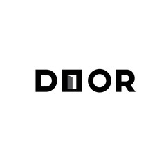Door logo simple and minimalist