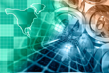 Mail signs, tunnel and map