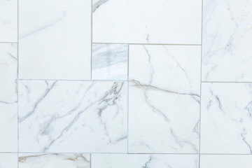 White Marble tiles seamless floor texture pattern background.