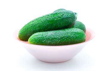 Cucumber on a white background, isolated