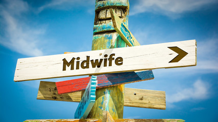 Street Sign to Midwife