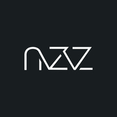 Letters N Z Z  Joint logo icon vector element.