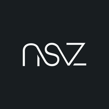 Letters N S Z  Joint logo icon vector element.