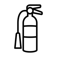 Fire extinguisher line art vector icon for apps and websites