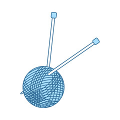 Yarn Ball With Knitting Needles Icon