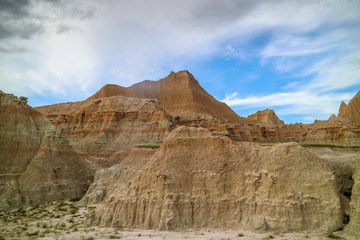 Fototapeta premium Rocky landscape of the beautiful Badlands National Park, South Dakota