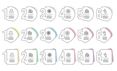 Fototapeta premium Buildings, Versatile and Couple love line icons set. Infographic timeline. Augmented reality, Touchscreen gesture and Natural linen signs. City architecture, Multifunction, People in love. Vector