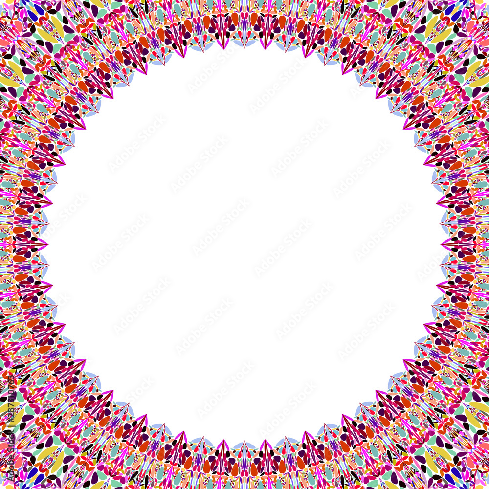 Poster abstract circular frame - vector design with white background