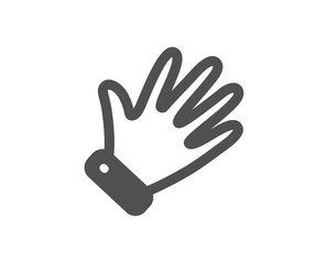 Wave palm sign. Hand icon. Gesture symbol. Classic flat style. Simple hand icon. Vector