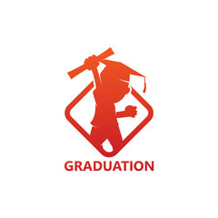 Graduation Logo Template Design Vector, Emblem, Design Concept, Creative Symbol, Icon