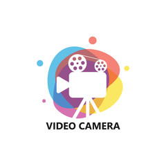 Video Camera Logo Template Design Vector, Emblem, Design Concept, Creative Symbol, Icon