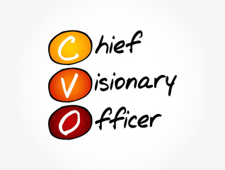 CVO - Chief Visionary Officer acronym, business concept background