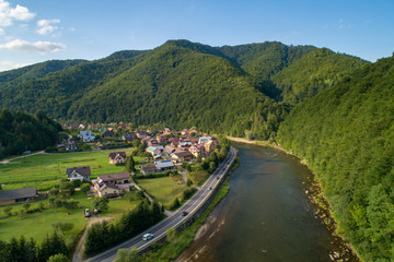 Beskid Sądecki z Lotu Ptaka