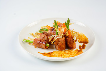 Bacon Wrapped Stuffed Mushrooms, A classic favorite stuffed mushroom is taken to new heights by wrapping in a slice of bacon. Simple, but will melt in your mouth