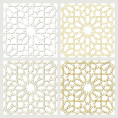 Arabic tiles seamless pattern