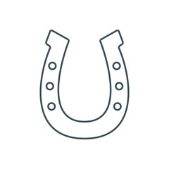 thin line horseshoe icon