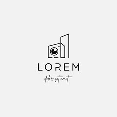 Camera City Logo Template Vector Symbol Design