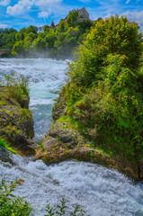At the Rhine Falls in Switzerland. - There are much bigger waterfalls, but this 