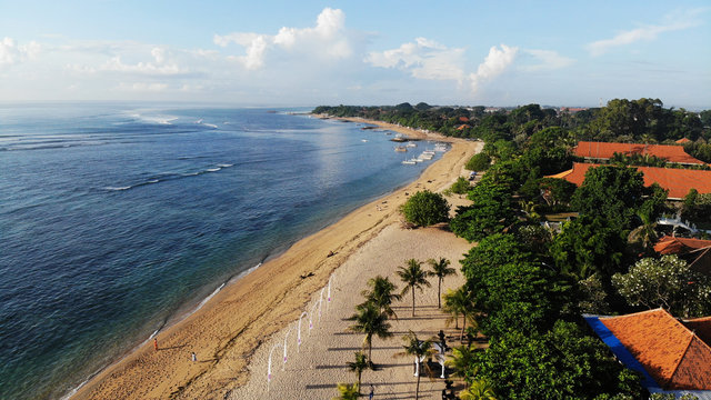 view of the beach, Sanur Bali.