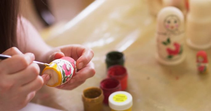 Coloring of a russian doll