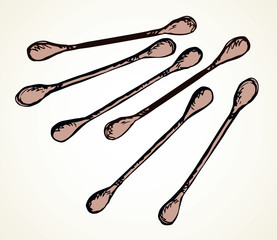 Ear sticks. Vector drawing icon