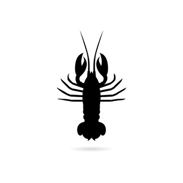 recommend clip art: Lobster glyph icon, food and sea, cancer sign