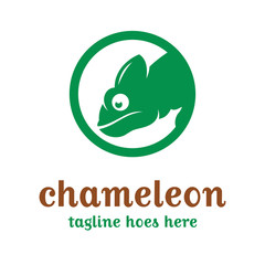 Chameleon Animal Vector Logo Design
