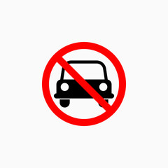 no car icon, no parking vector