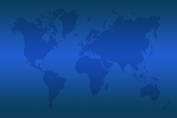 Fototapeta na wymiar blue map of the world