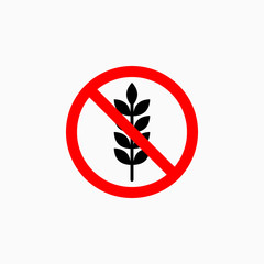 no wheat icon, gluten free vector
