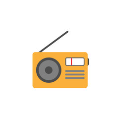 Retro radio icon flat style