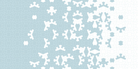 Arabesque vector seamless pattern. Geometric halftone texture with color tile disintegration or breaking