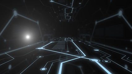 Digital Disruption concept abstract background.