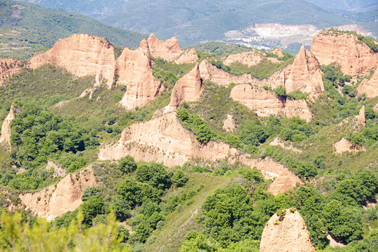 Las M&Atilde;&copy;dulas is a historic gold-mining site near the town of Ponferrada in the comarca of El Bierzo (province of Leon, Castile and Leon, Spain)