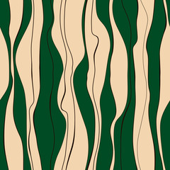Wavy line pattern. Hand drawn stripes.
