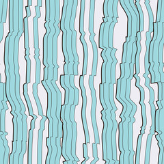 Wavy line pattern. Hand drawn stripes.  - 287327129