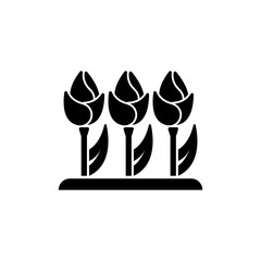 Floral Garden, Plant Tulip Flat Vector Icon