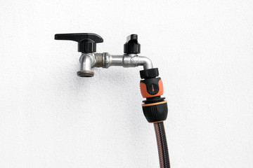 double water faucet, garden equipment with water pipe