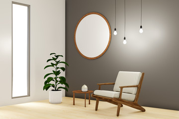 modern japanese style of room, interior design, nobody, 3d render illustration background
