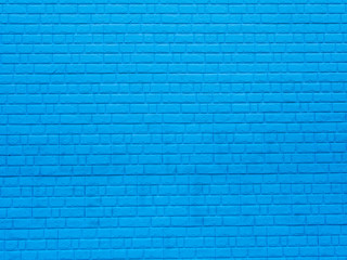 Close up of blue brick wall, background, texture