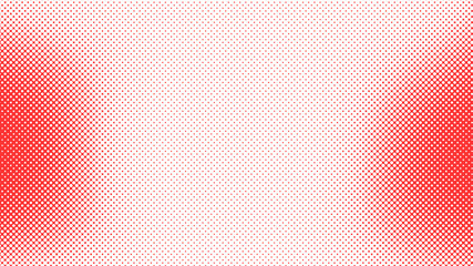 Red and white pop art background in vitange comic style with halftone dots, vector illustration template for your design