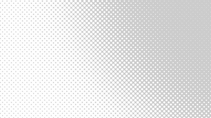 Grey and white pop art background with dots design, abstract vector illustration in retro comics style