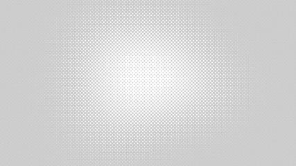 Light grey pop art background in retro comic style with halftone dots design isolated