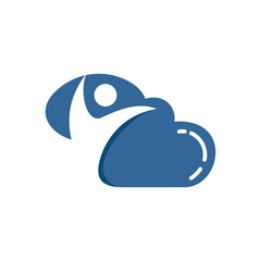 cloud people logo template