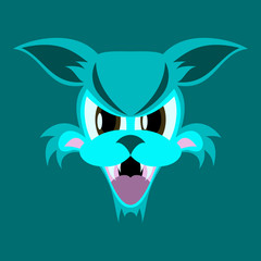 flat icon on theme angry cat animal