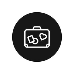 Suitcase vector icon, simple car sign.